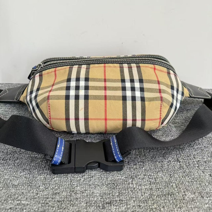 Burberry Vintage Check Beige Belt Bum Bag