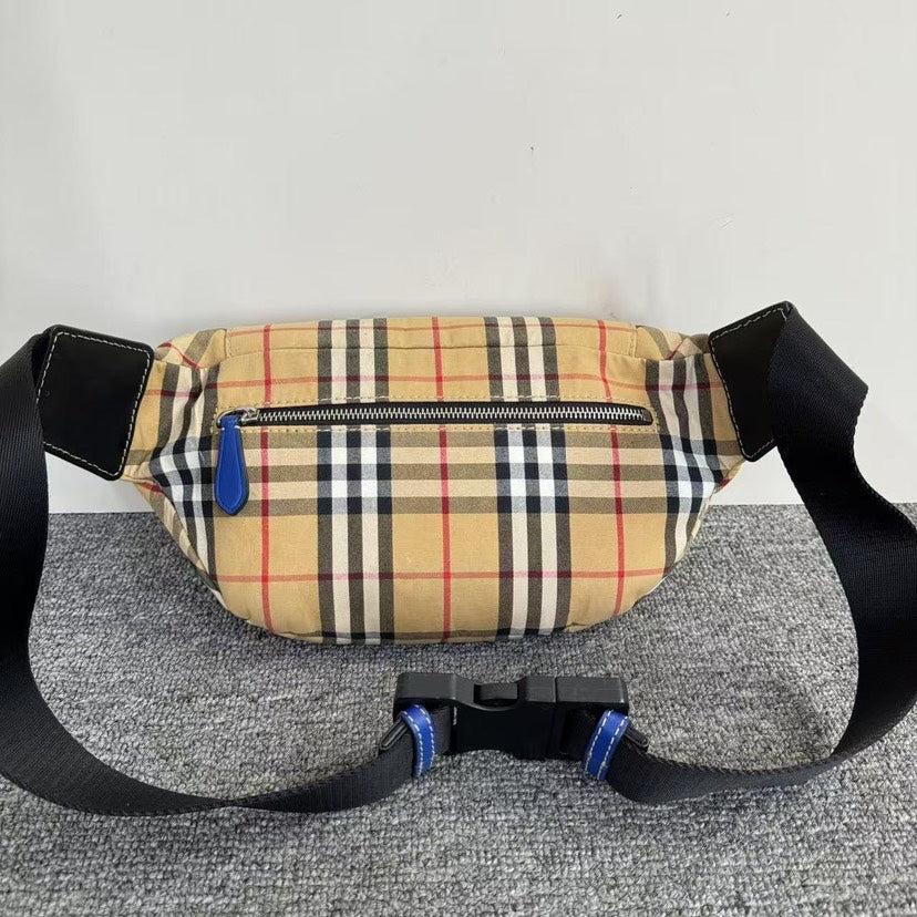 Burberry Vintage Check Beige Belt Bum Bag