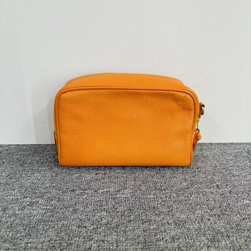Top Quality Chanel Orange Leather Clutch -  Top Quality Chanel Timeless Classic in Tangerine