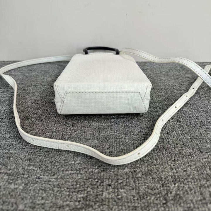 balenciaga North-South XS White Crossbody Bag