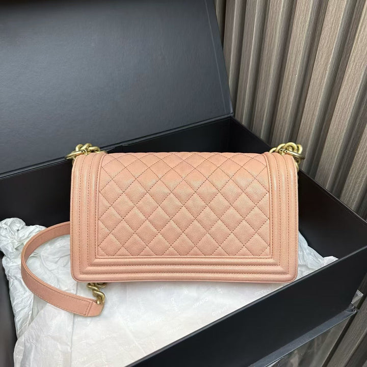 Chanel Le Boy Bag Pink Leather Shoulder Bag 2018-2019