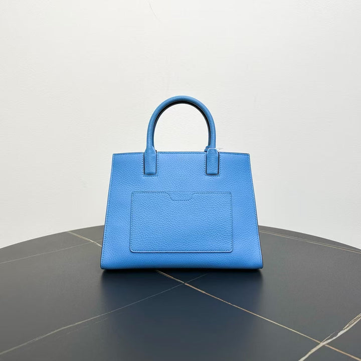 Burberry Leather Two-Way Bag in Blue -  Satchel