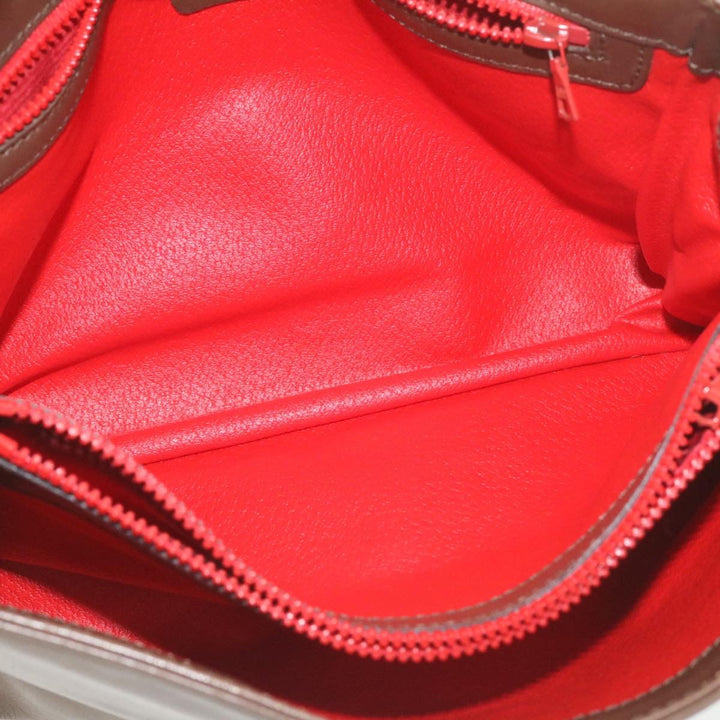 Celine ring Shoulder Bag Leather Brown  rd1551