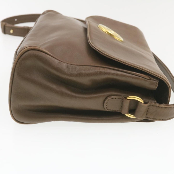 Celine ring Shoulder Bag Leather Brown  rd1551