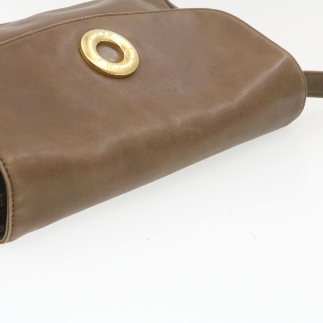 Celine ring Shoulder Bag Leather Brown  rd1551