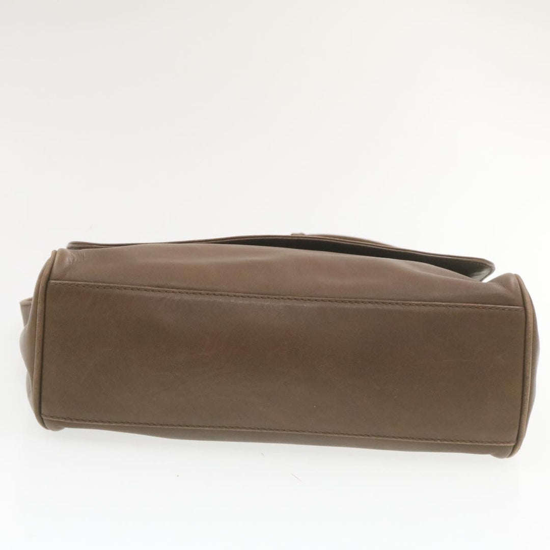 Celine ring Shoulder Bag Leather Brown  rd1551