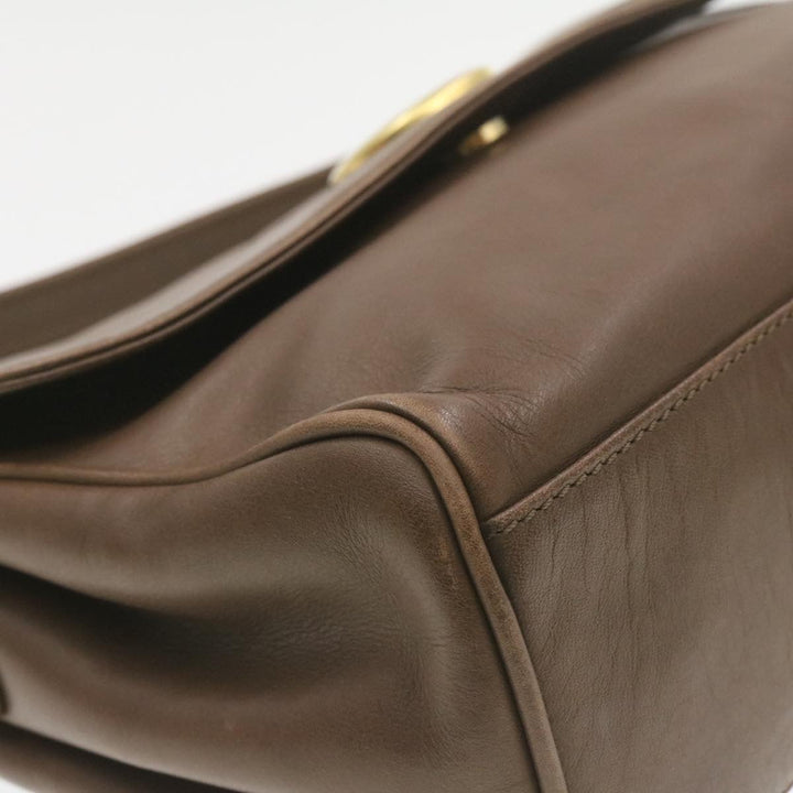 Celine ring Shoulder Bag Leather Brown  rd1551