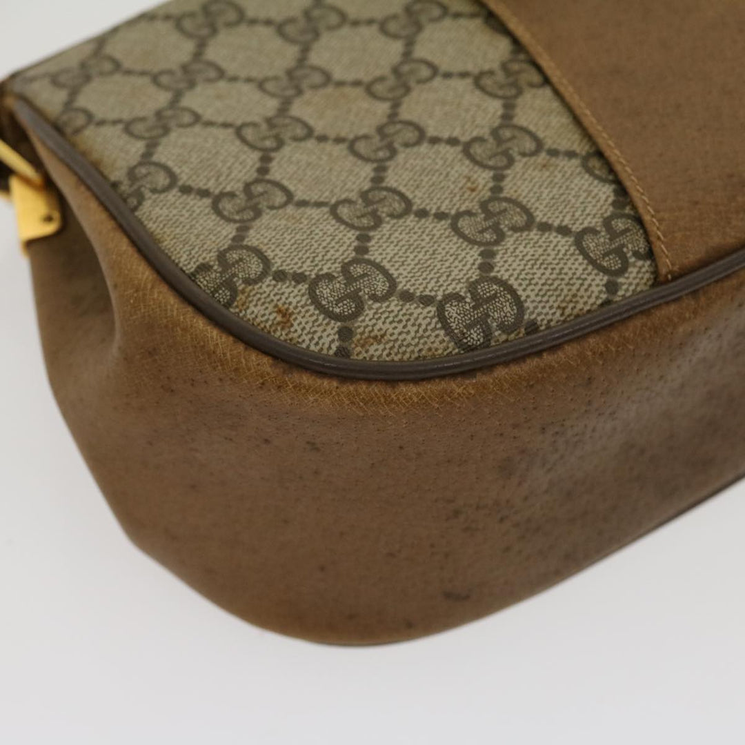 GUCCI Web Sherry Line GG Canvas Shoulder Bag Beige Red Green 116  rd2110