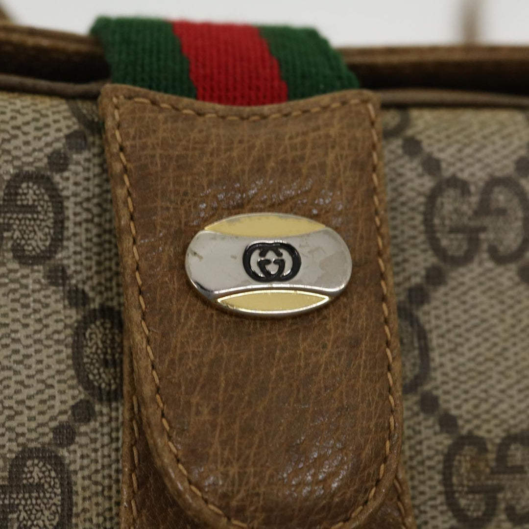GUCCI Web Sherry Line GG Canvas Shoulder Bag Beige Red Green 116  rd2110