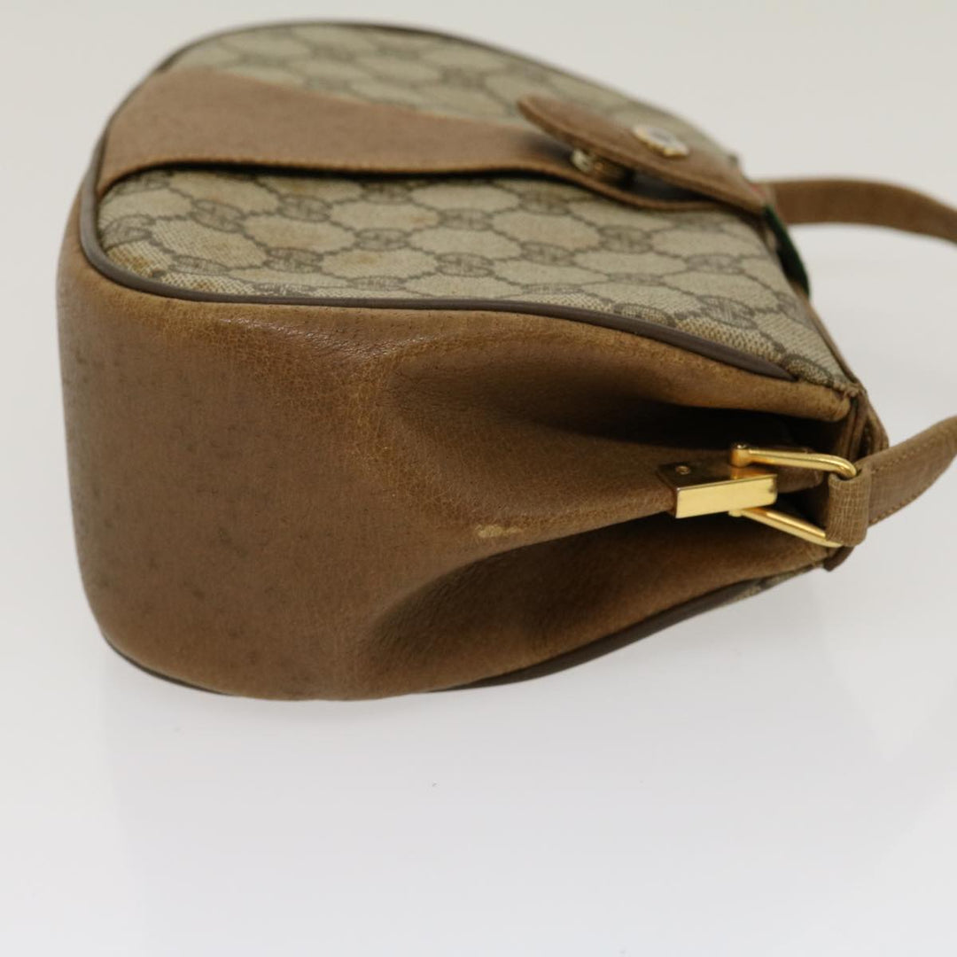 GUCCI Web Sherry Line GG Canvas Shoulder Bag Beige Red Green 116  rd2110