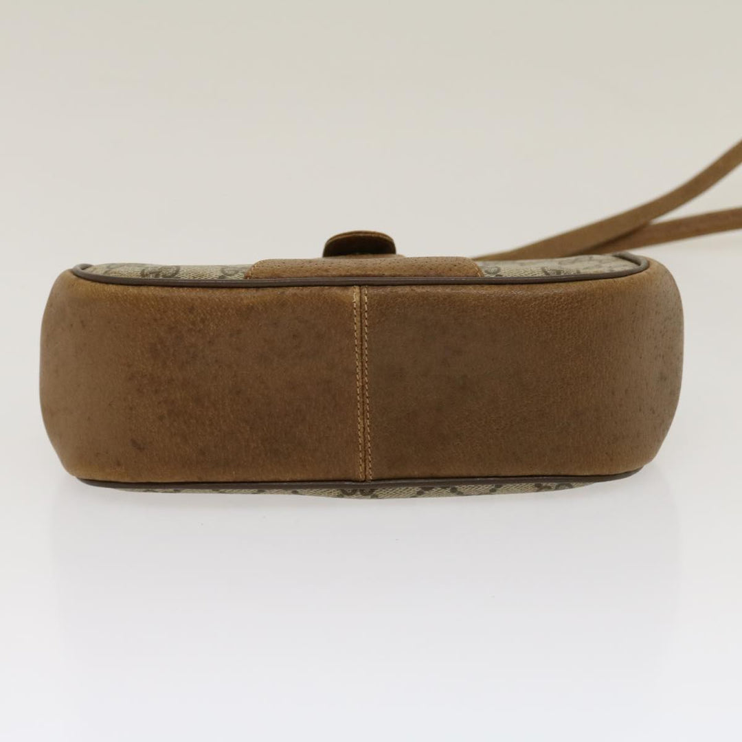 GUCCI Web Sherry Line GG Canvas Shoulder Bag Beige Red Green 116  rd2110