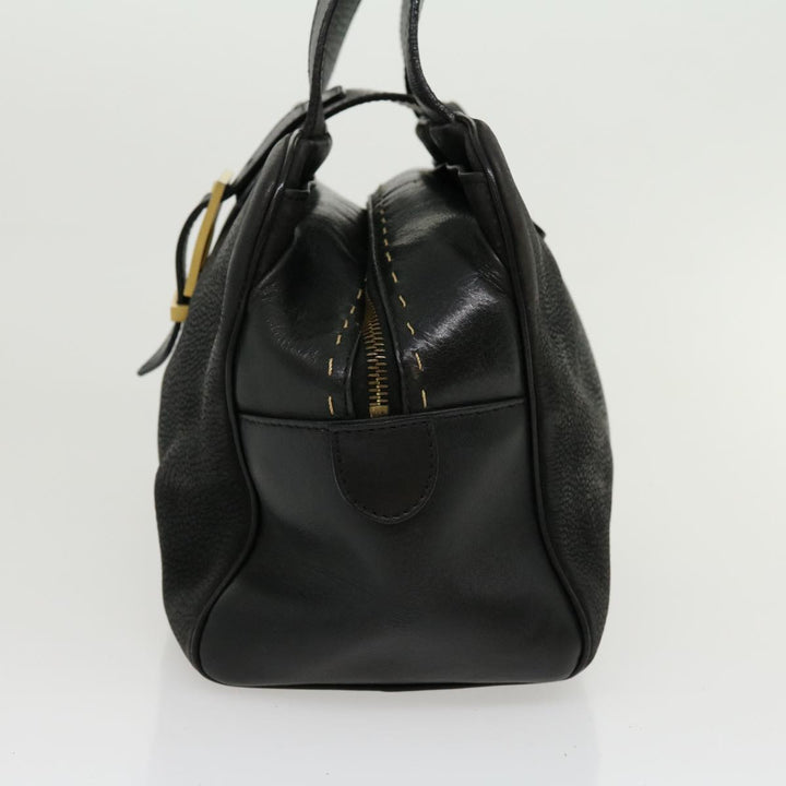 Celine Hand Bag Leather Black  rd2165