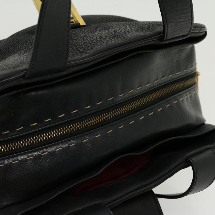 Celine Hand Bag Leather Black  rd2165