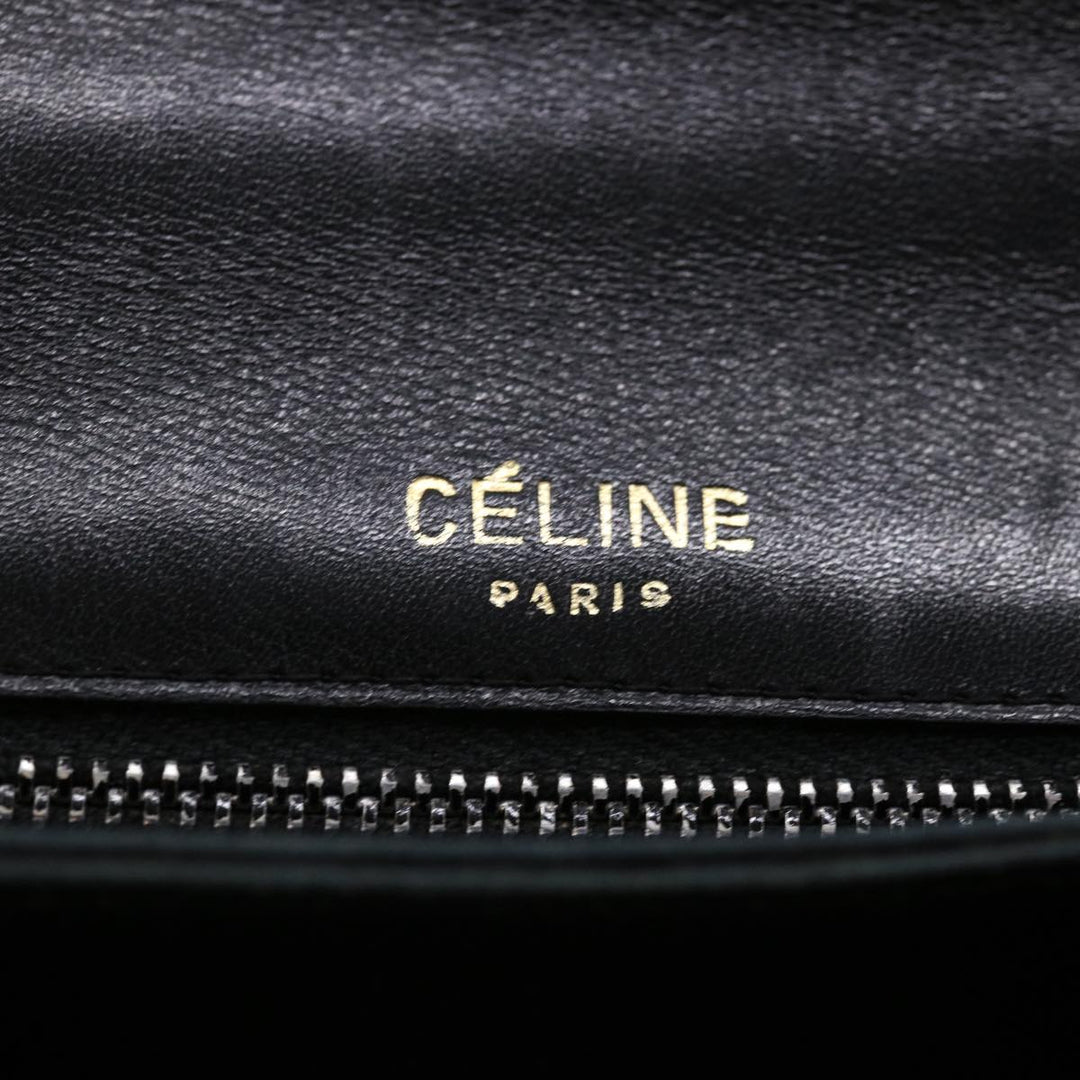 Celine Shoulder Bag Leather Black  rd3015
