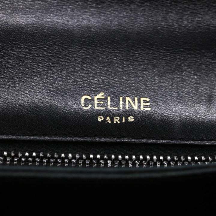 Celine Shoulder Bag Leather Black  rd3015