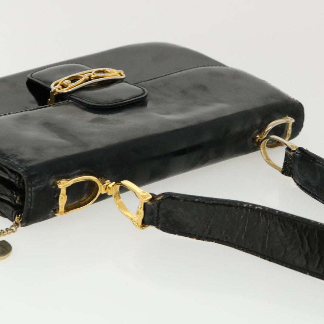 Celine Shoulder Bag Leather Black  rd3015