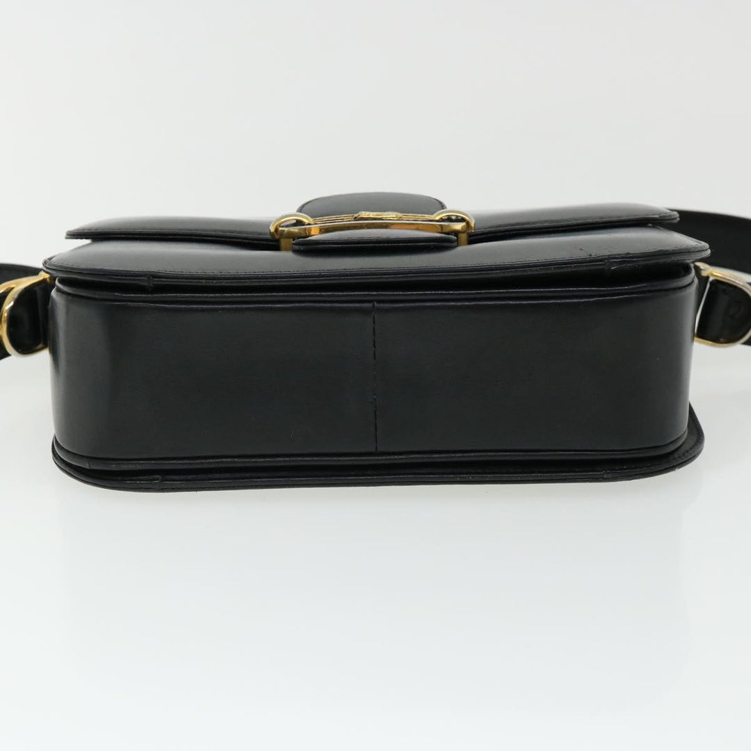 Celine Shoulder Bag Leather Black  rd3515