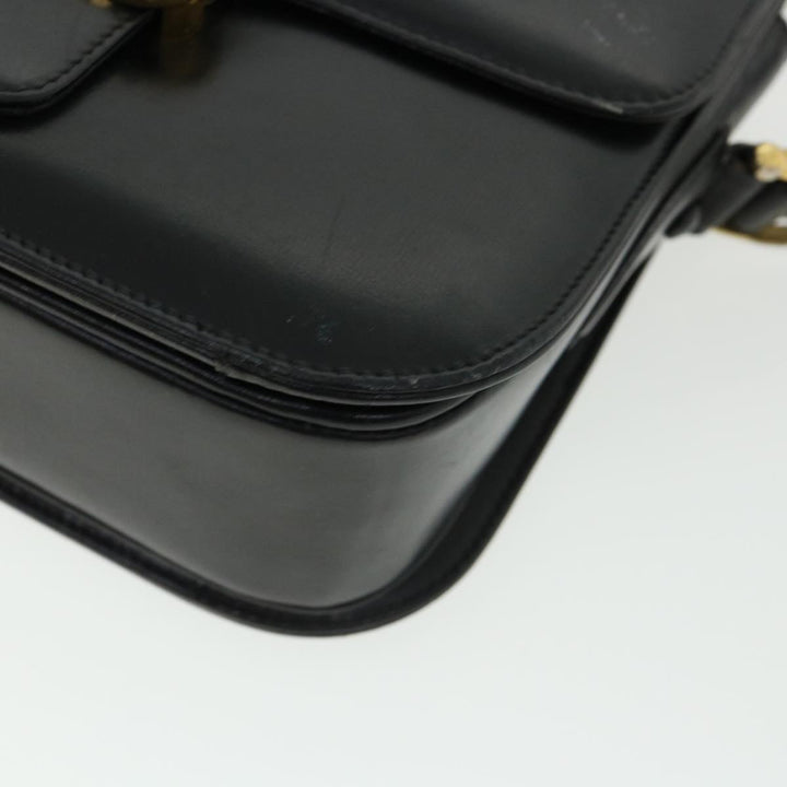Celine Shoulder Bag Leather Black  rd3515