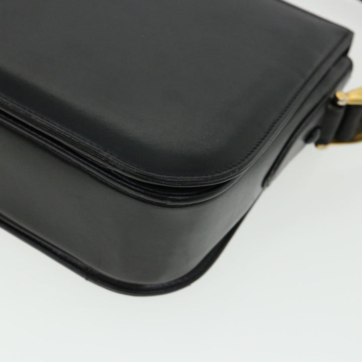 Celine Shoulder Bag Leather Black  rd3515