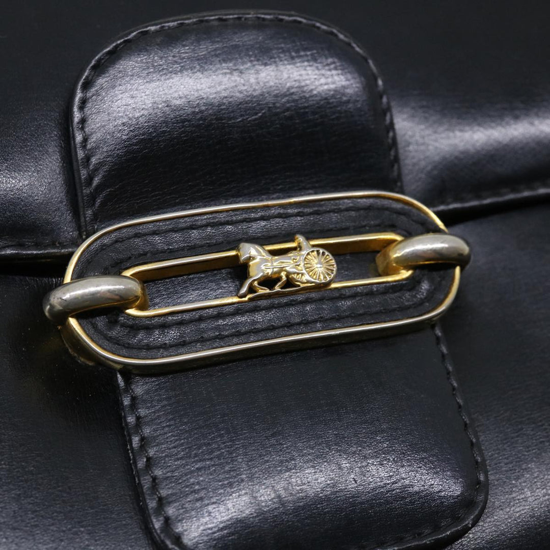 Celine Shoulder Bag Leather Black  rd3515