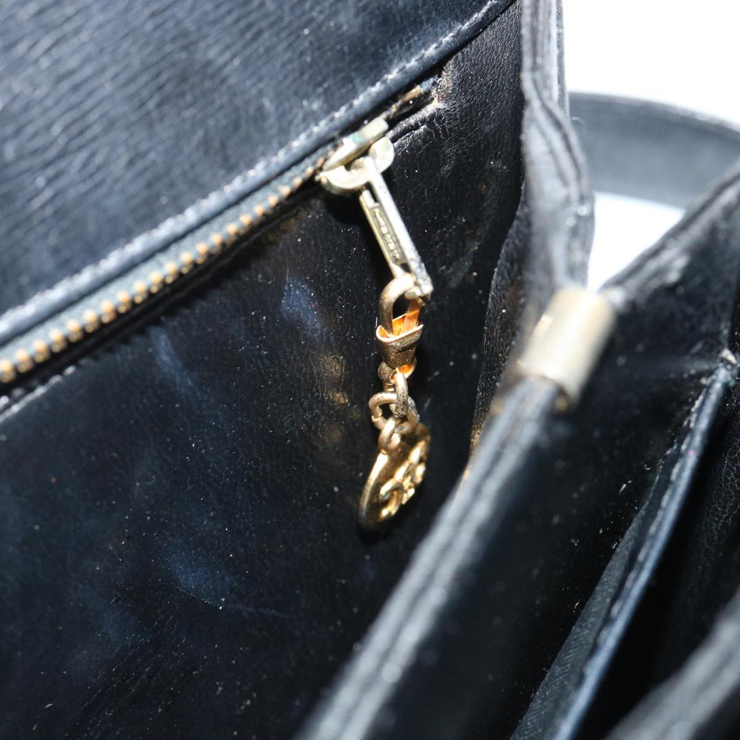 Celine Shoulder Bag Leather Black  rd3515