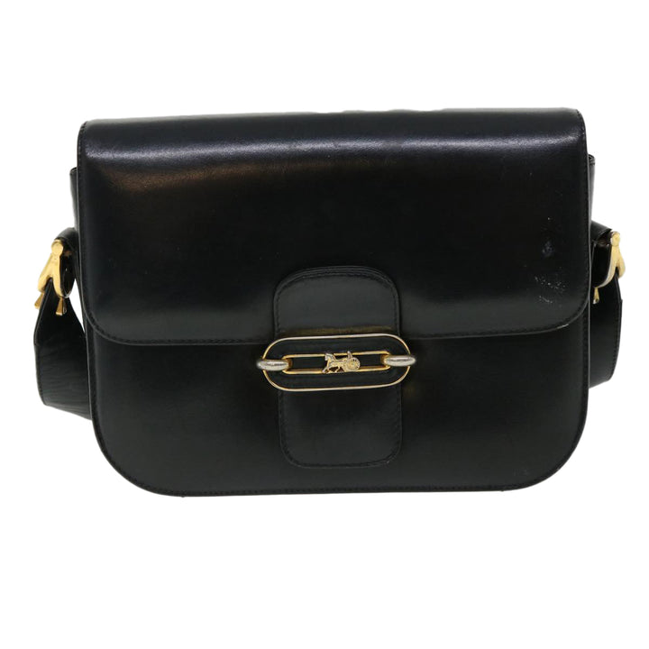 Celine Shoulder Bag Leather Black  rd3515