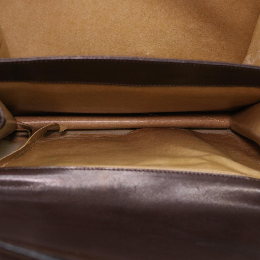 Celine Horse Carriage Shoulder Bag Leather Brown Auth rd4366
