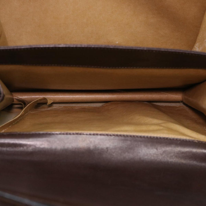 Celine Horse Carriage Shoulder Bag Leather Brown Auth rd4366