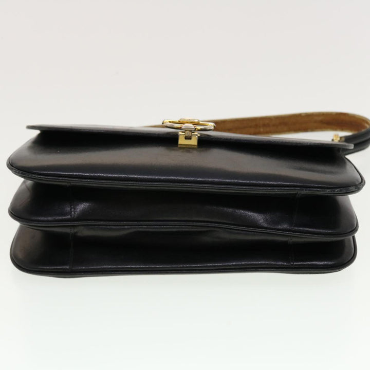 Celine Horse Carriage Shoulder Bag Leather Black  rd5162