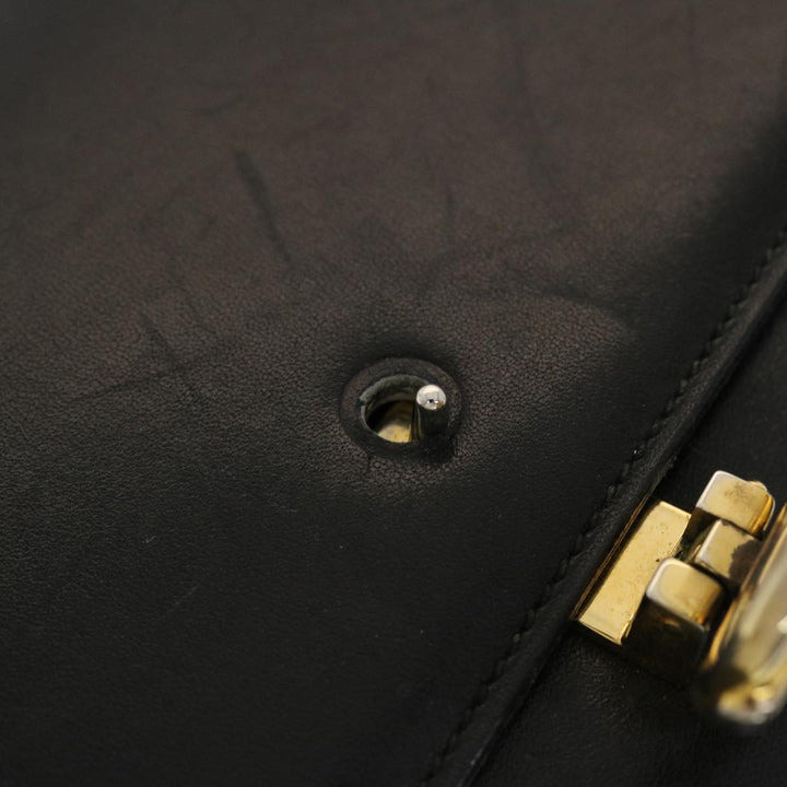 Celine Horse Carriage Shoulder Bag Leather Black  rd5162