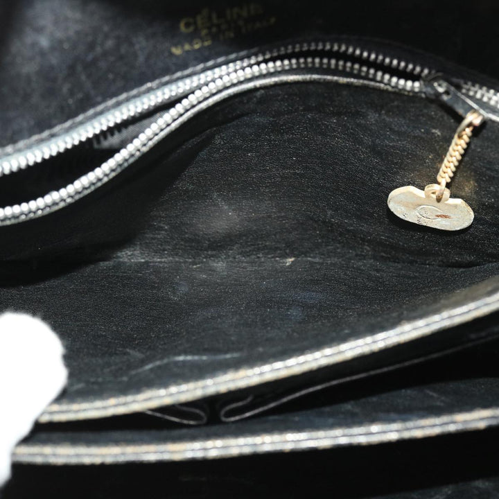 Celine Horse Carriage Shoulder Bag Leather Black  rd5162