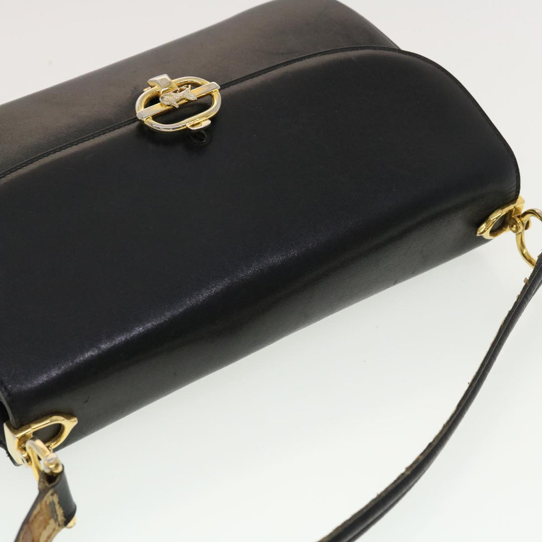 Celine Horse Carriage Shoulder Bag Leather Black  rd5162
