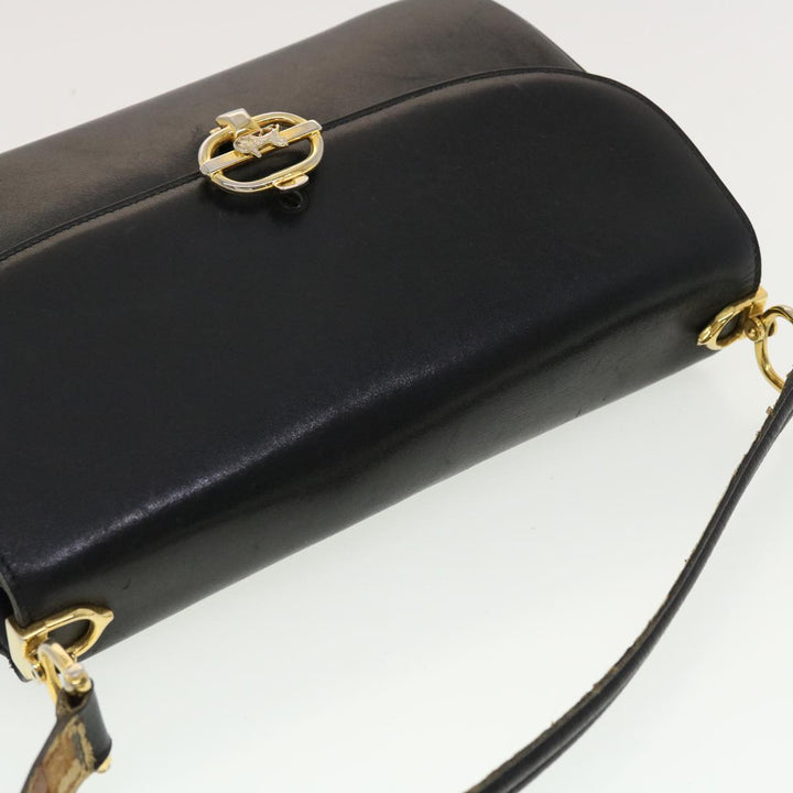 Celine Horse Carriage Shoulder Bag Leather Black  rd5162
