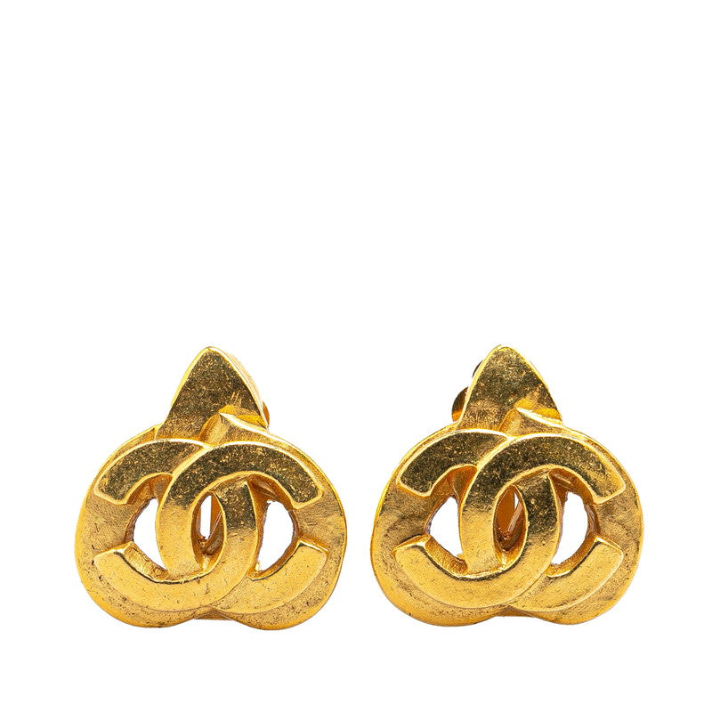 Top Quality Chanel Vintage Heart Earrings Gold