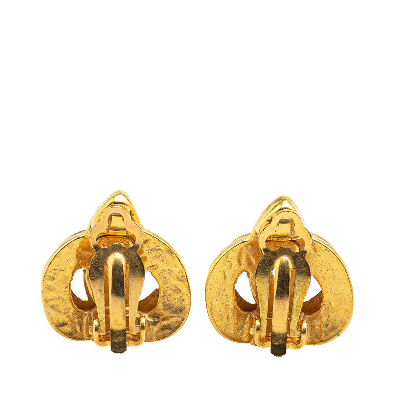 Top Quality Chanel Vintage Heart Earrings Gold