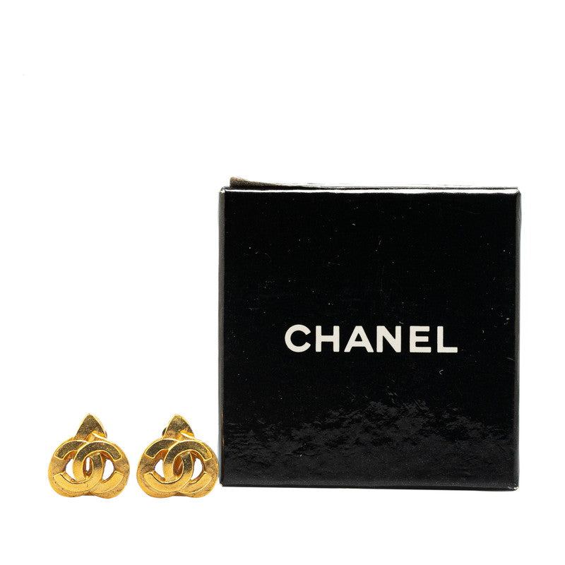 Top Quality Chanel Vintage Heart Earrings Gold