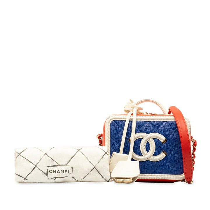 Chanel Caviar Skin CC Filigree Vanity Bag