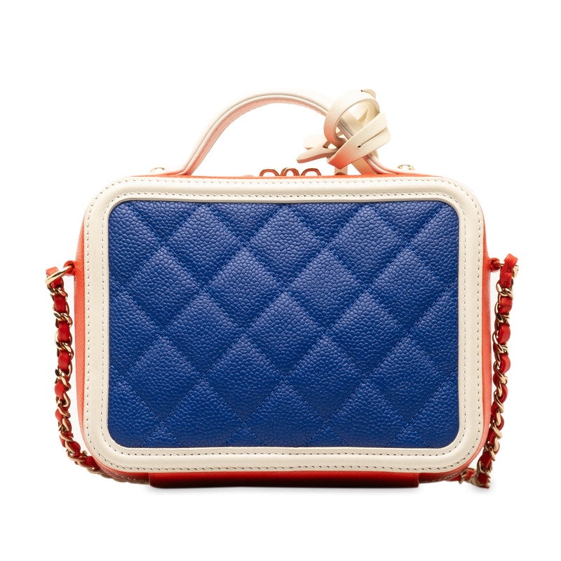 Chanel Caviar Skin CC Filigree Vanity Bag