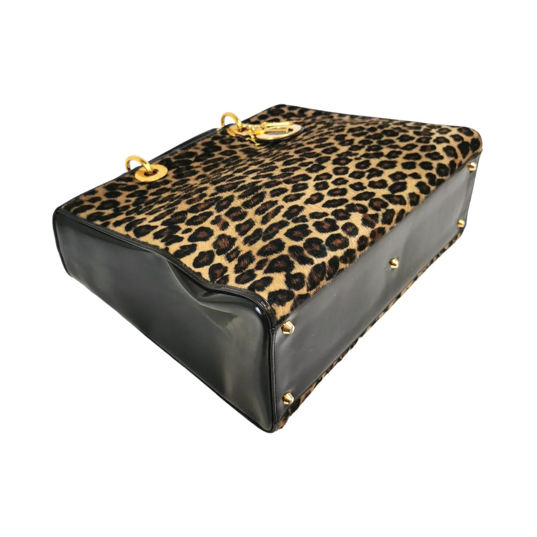 Top quality Dior Lady Top quality Dior Large Leopard Print Calfhair
