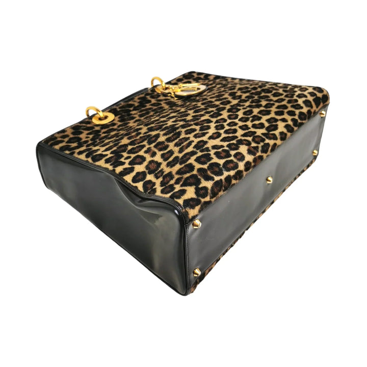 Top quality Dior Lady Top quality Dior Large Leopard Print Calfhair
