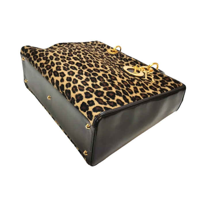 Top quality Dior Lady Top quality Dior Large Leopard Print Calfhair