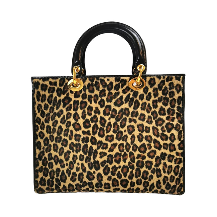 Top quality Dior Lady Top quality Dior Large Leopard Print Calfhair