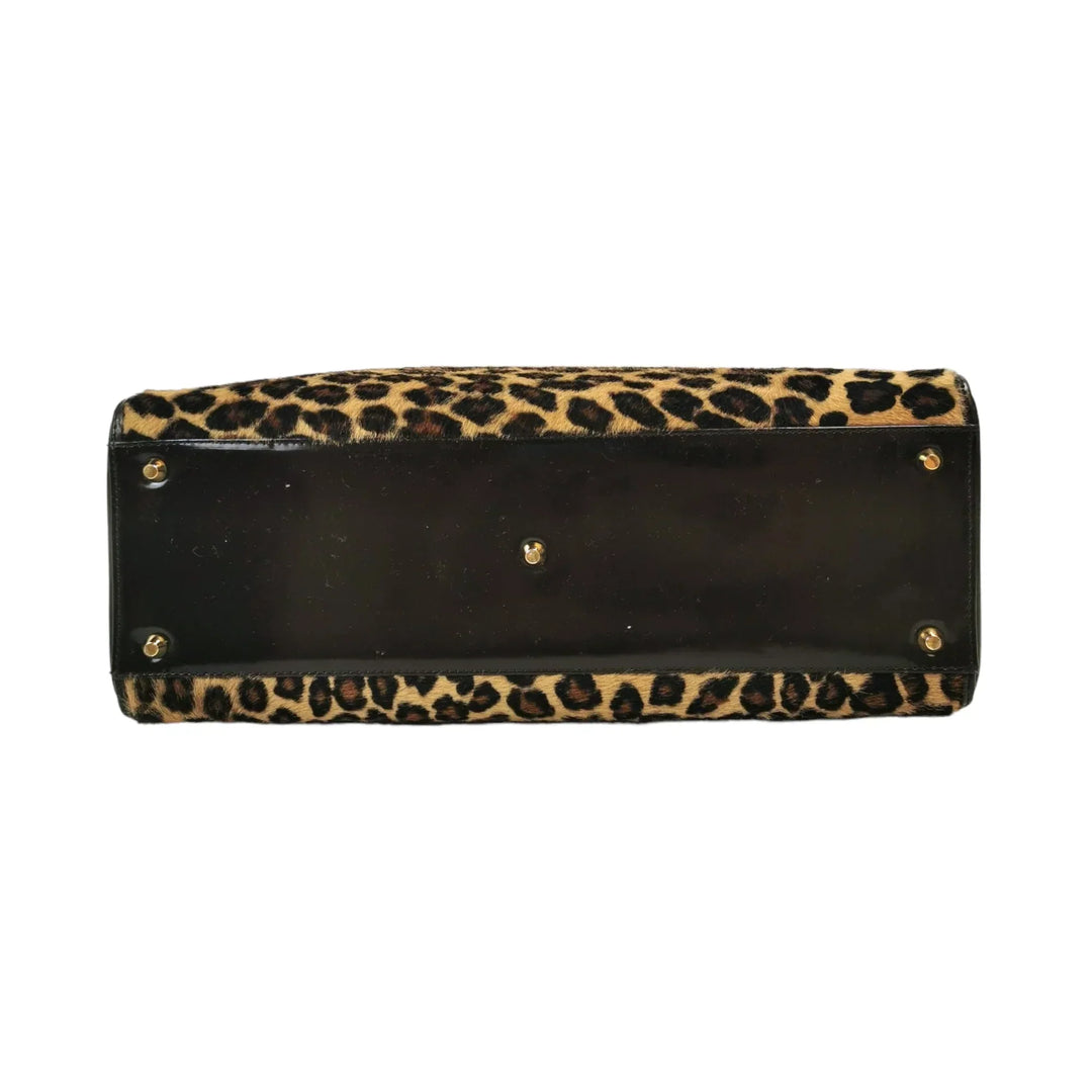 Top quality Dior Lady Top quality Dior Large Leopard Print Calfhair