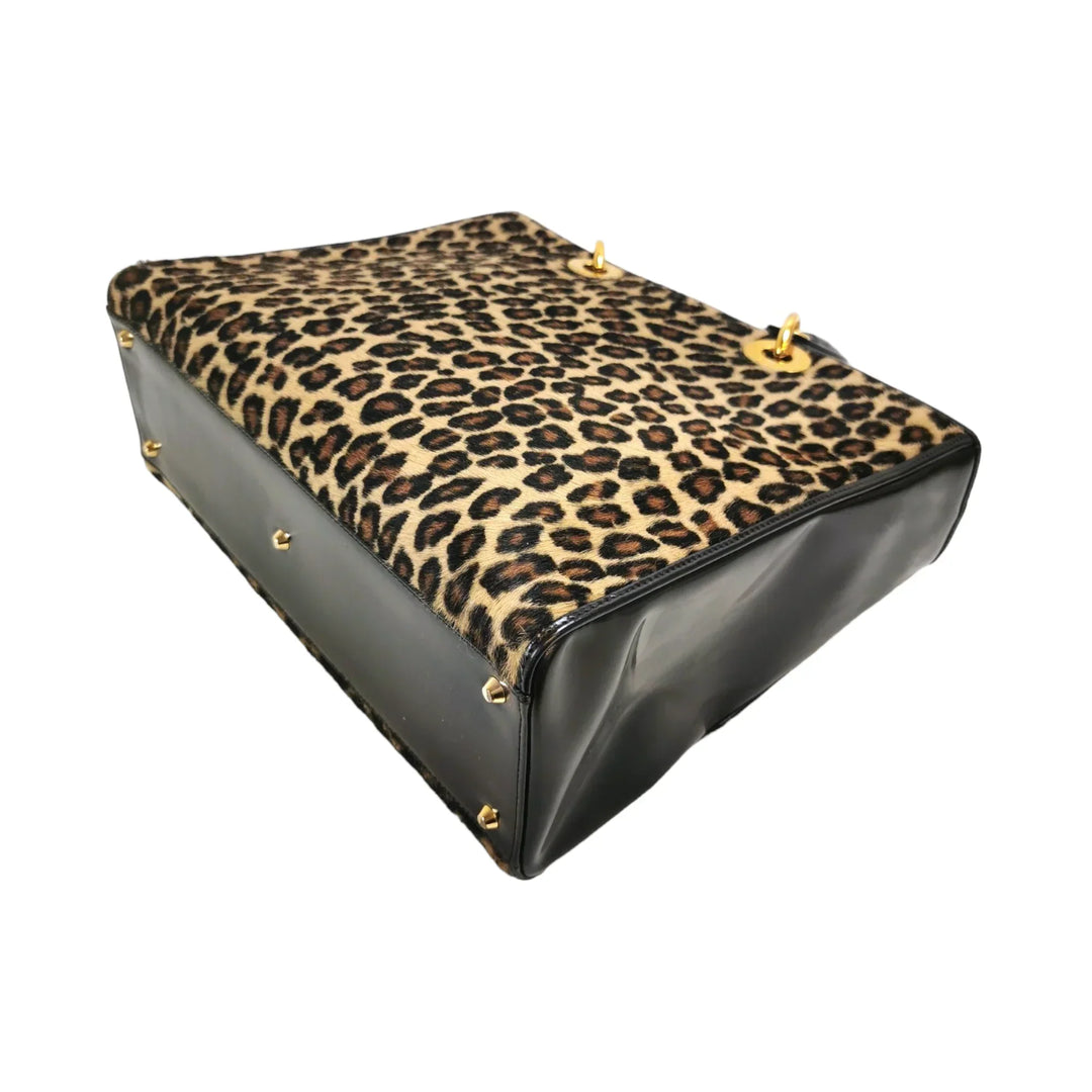 Top quality Dior Lady Top quality Dior Large Leopard Print Calfhair