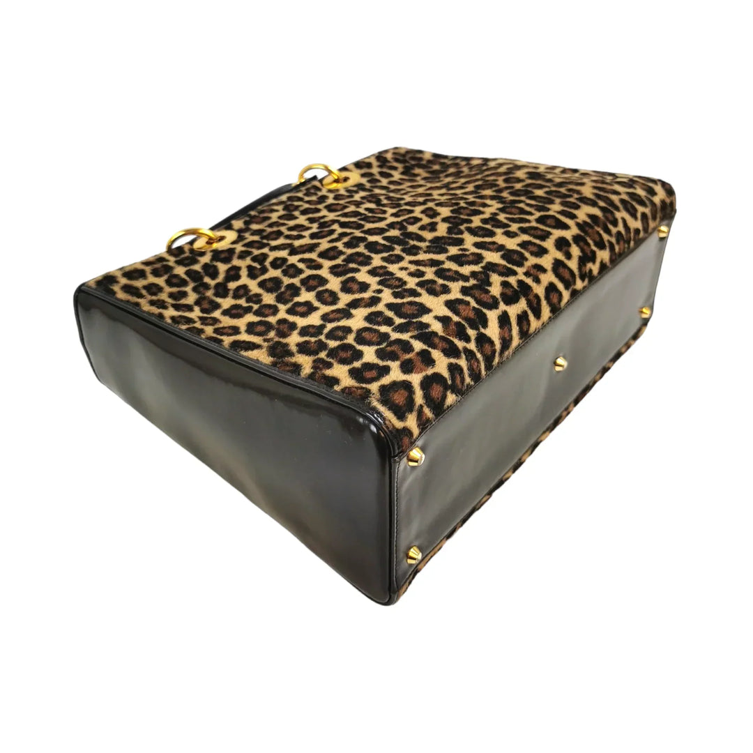Top quality Dior Lady Top quality Dior Large Leopard Print Calfhair