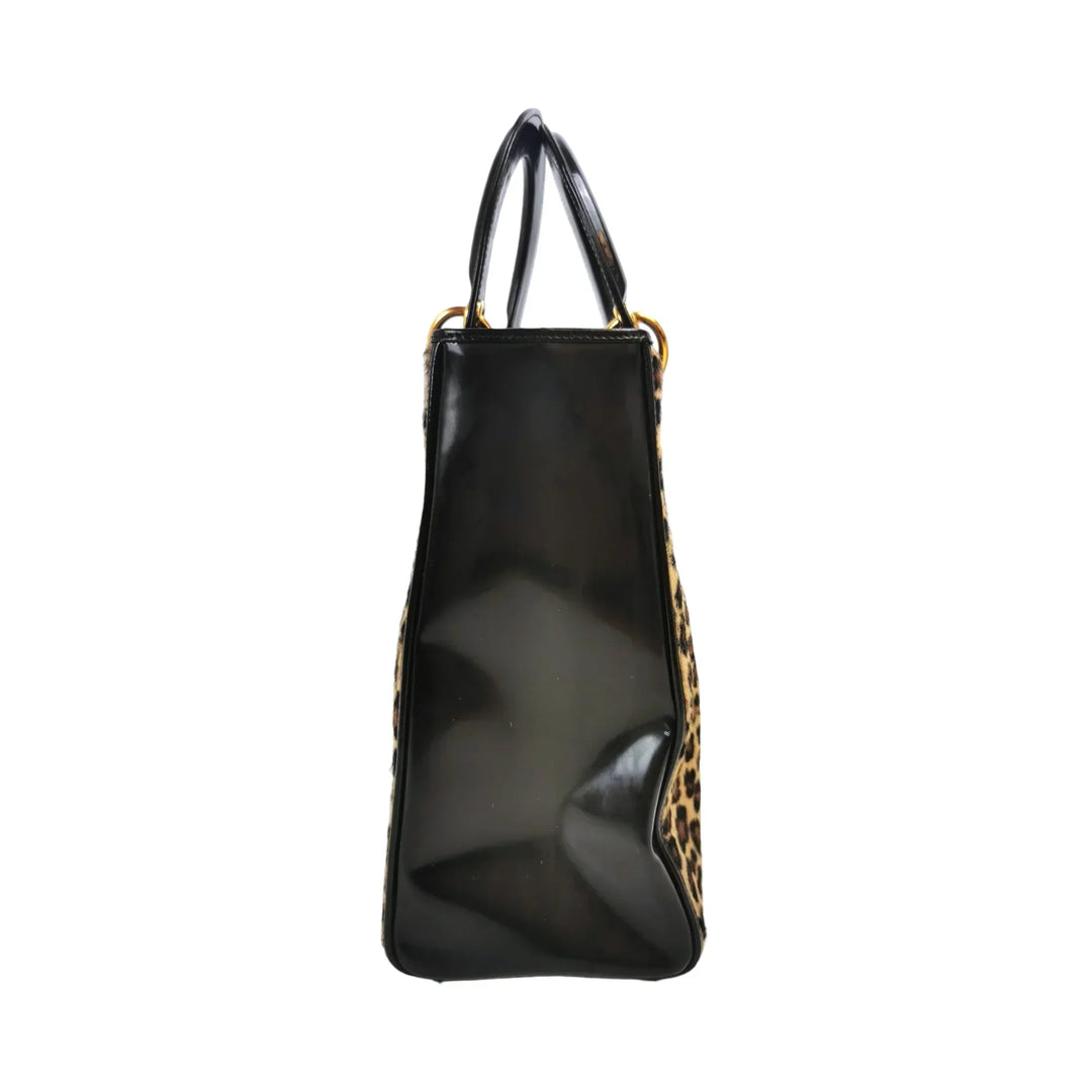 Top quality Dior Lady Top quality Dior Large Leopard Print Calfhair