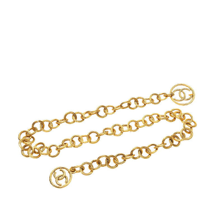 Top Quality Chanel Vintage Coco Mark Chain Belt Gold