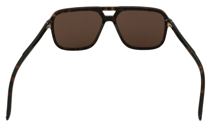 Dolce & Gabbana Brown Leopard Pattern Aviator Pilot Mens Men's Sunglasses
