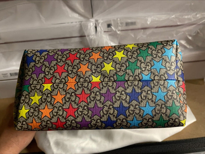 Gucci Childrens Rainbow Stars Leather Supreme Tote Handbag Bag Italy Red NEW