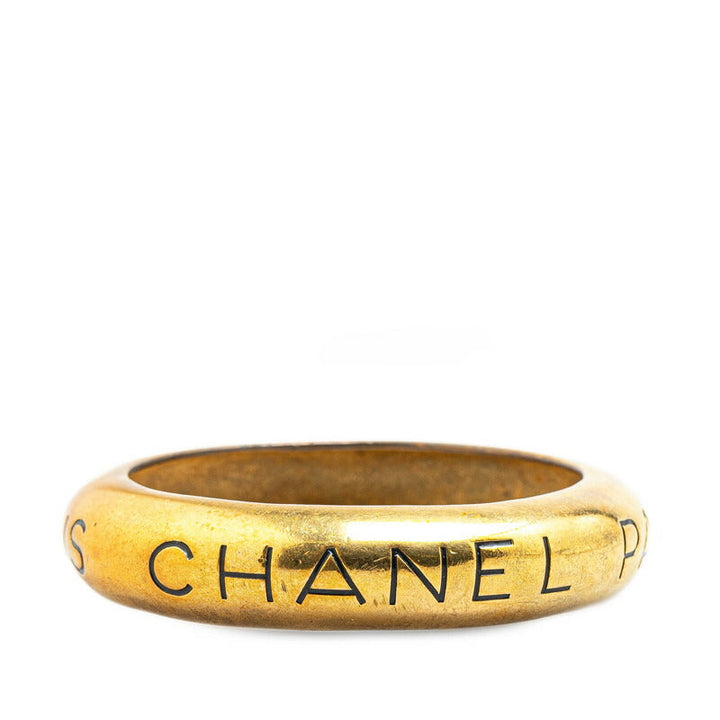 Top Quality Chanel Vintage Logo Gold Bangle